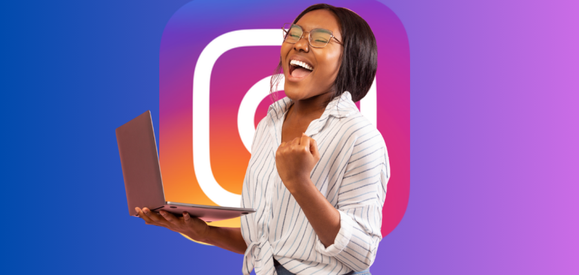moça jovem ganhando autoridade no Instagram