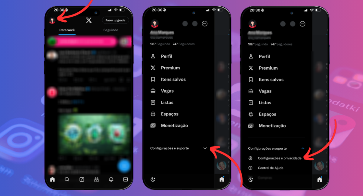 ativar modo privado no twitter