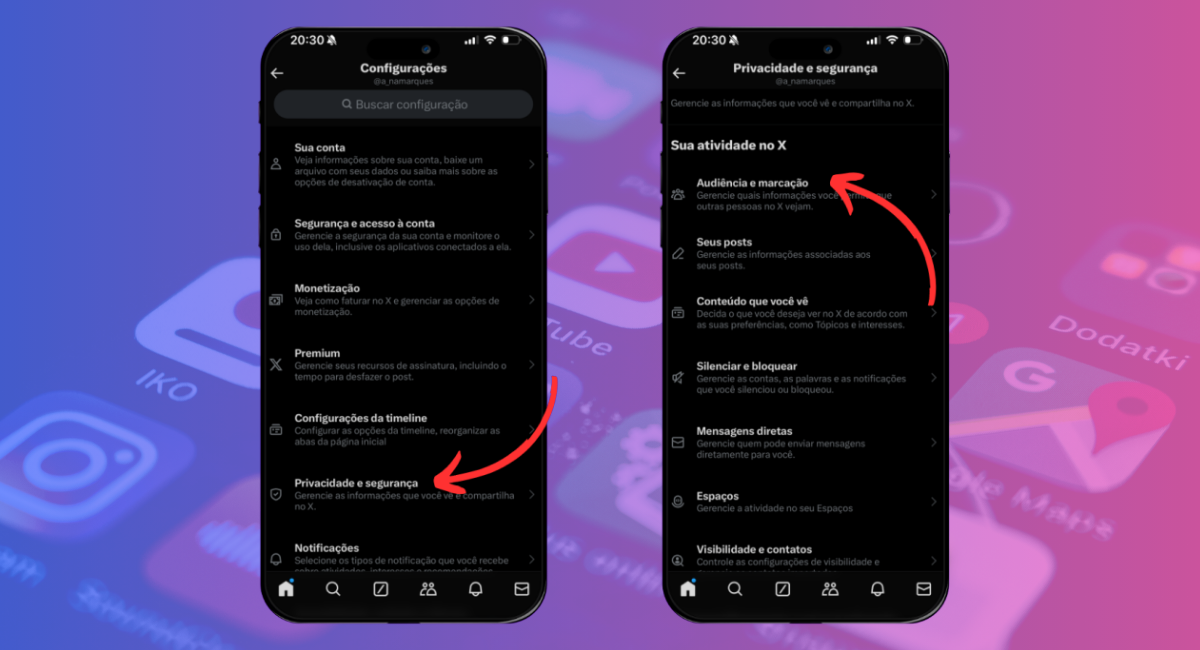 ativar modo privado no twitter