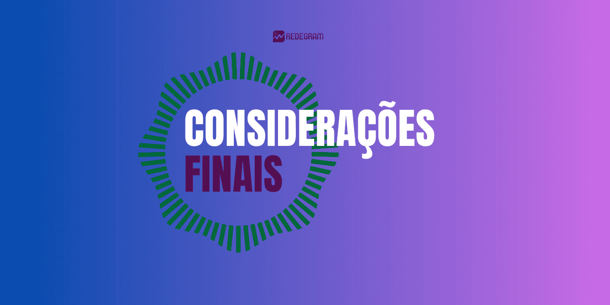 Banner com fundo azul e roxo exibindo o texto “Considerações finais” no centro.